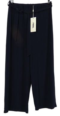 Dámské tmavomodré culottes kalhoty s páskem Pinns 