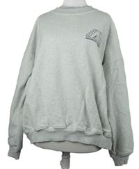 Dámská šedá oversized mikina s logem Adanola 