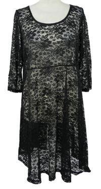 Dámské černé krajkové šaty E-vie 