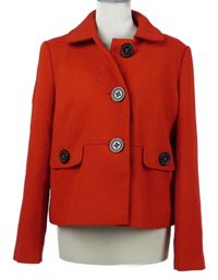 Dámský červený krátký kabát M&S