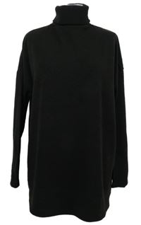 Dámský černý žebrovaný dlouhý svetr s rolákem Primark 