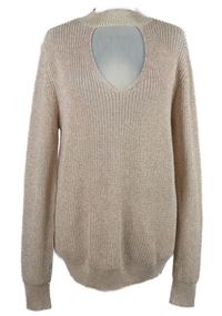 Dámský růžový třpytivý svetr se chokerem Peacocks 