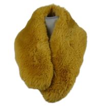 Dámský okrový kožešinový límec Primark