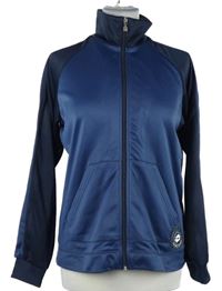 Dámská modro-tmavomodrá sportovní funkční propínací mikina Lotto