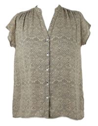 Dámská světlerůžovo-černá vzorovaná halenka H&M