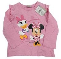 Růžové triko s Minnie a Daisy Disney