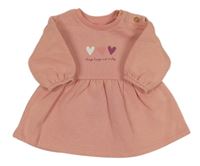 Světlerůžové teplákové šaty se sdíčky Matalan