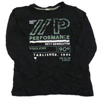 Černé triko s nápisem Y.F.K.