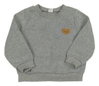 Světlešedá mikina s medvědem Shein