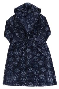 Tmavomodrý chlupatý župan s medvídky Pudsey a kapucí George