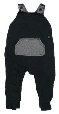 Černé laclové tepláky s pruhovanou kapsou George