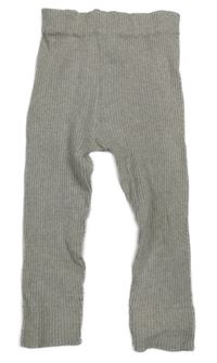 Šedé žebrované legíny