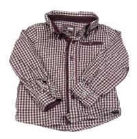 Vínovo-bílá kostkovaná košile Name it