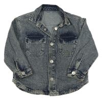 Tmavomodrá melírovaná riflová bunda George