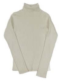 Bílý žebrovaný svetr s rolákem Next