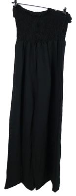 Dámský černý žabičkový kalhotový overal Shein