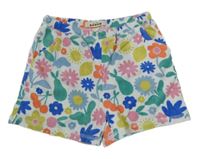 Bílé froté květované kraťasy s ovocem Mini Boden