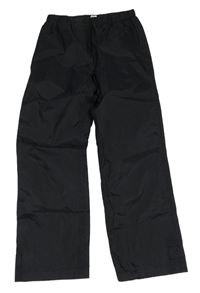 Černé šusťákové kalhoty H&M