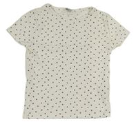Bílé puntíkaté žebrované tričko Primark