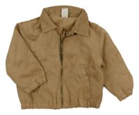 Hnědá semišová podzimní bunda zn. H&M