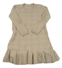 Béžové pletené šaty Shein