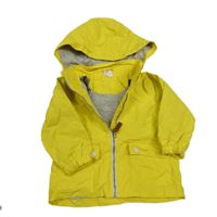 Žlutá šusťáková jarní bunda s kapucí H&M