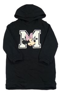 Černé teplákové šaty s Minnie a kapucí Disney