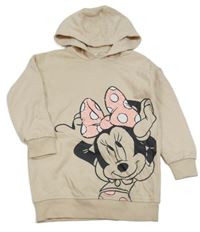 Béžová dlouhá mikina s Minnií a kapucí M&S