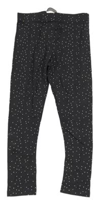 Nové - tmavošedé puntíkaté legíny F&F
