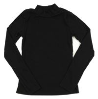 Černé žebrované triko se stojáčkem H&M