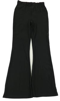 Nové - Černé žebrované flare kalhoty Primark