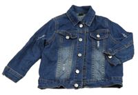 Tmavomodrá riflová bunda Shein