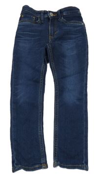 Tmavomodré teplákové skinny rifle Denim Co.