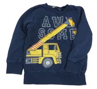 Tmavomodrá mikina s jeřábem C&A