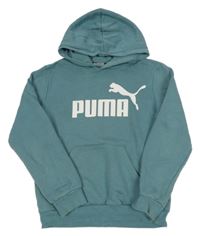 Modrošedá mikina s kapucí Puma