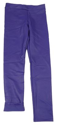Fialové koženkové legíny Calzedonia