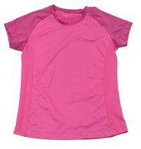 Fuchsiovo-neonově růžové sportovní tričko