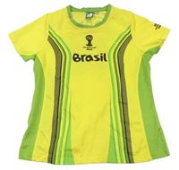 Žluto-zelené sportovní tričko s logem Fifi world cup
