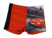 Červeno-černé nohavičkové plavky s McQueenem zn. Disney 