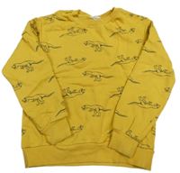 Okrová mikina s dinosaury H&M
