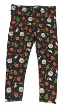 Šedé legíny s vánočním motivem zn. Primark