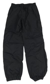 Černé šusťákové podšité cuff kalhoty Molo