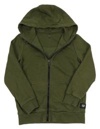 Khaki propínací mikina s kapucí F&F