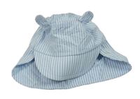 Modro-bílá pruhovaná krepová kšiltovka Tu