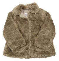 Hnědá kožešinová jarní bunda M&S