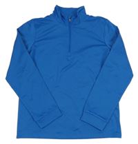 Safírová sportovní funkční mikina se stojáčkem Crane