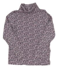 Světlerůžové triko se vzorem a rolákem Lupilu