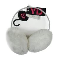 Nové - Bílé chlupaté klapky na uši Y.d. 