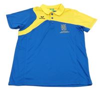 Modro-žluté sportovní tričko s potiskem Erima
