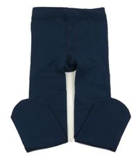 Tmavomodré thermo punčocháče 